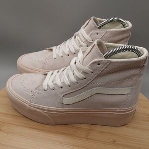 Vans Shoes Women 6.5 Pink Sk8-Hi Stacked Suede Platform Sneakers Skate Road